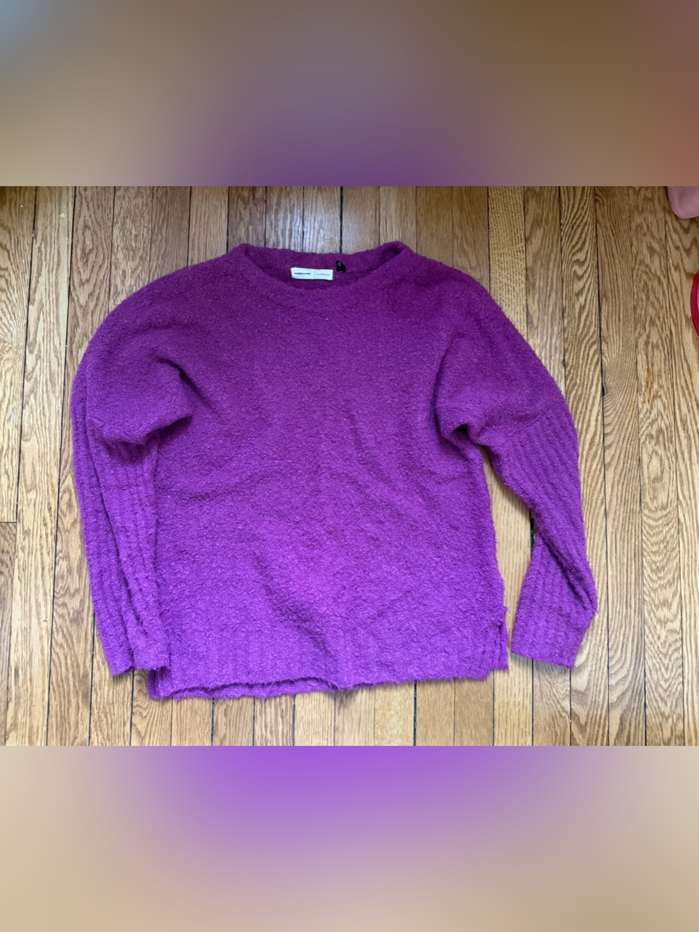 Anthropologie Sleeping on Snow Purple Crewneck Sweater - Size XS